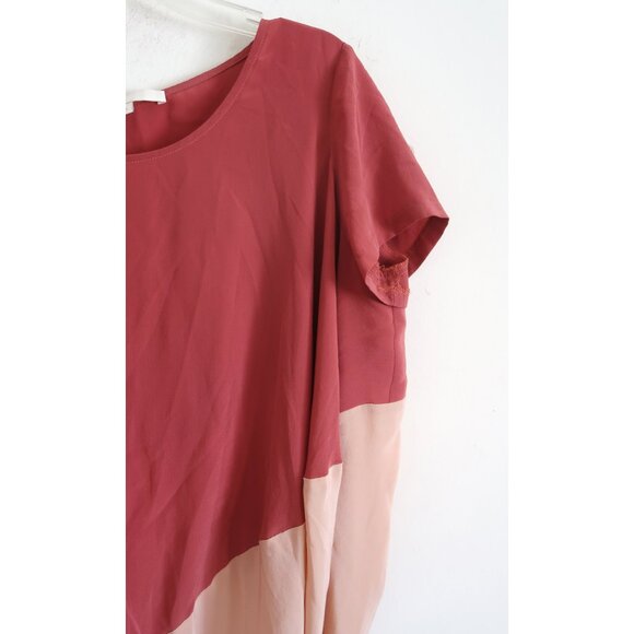 Maje Silk Two-Tone Shift Dress - Size 1 - Picture 3 of 9